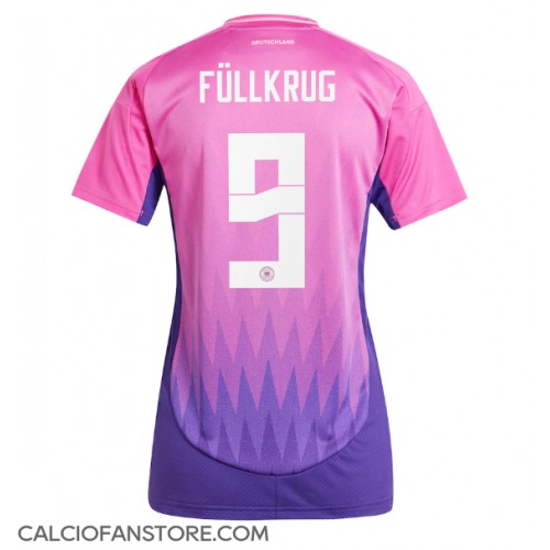 Maglia Calcio Germania Niclas Fullkrug #9 Seconda Divisa Donna Europei 2024 Manica Corta